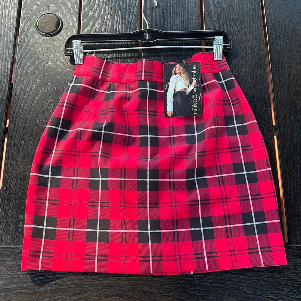 Plaid mini skirt